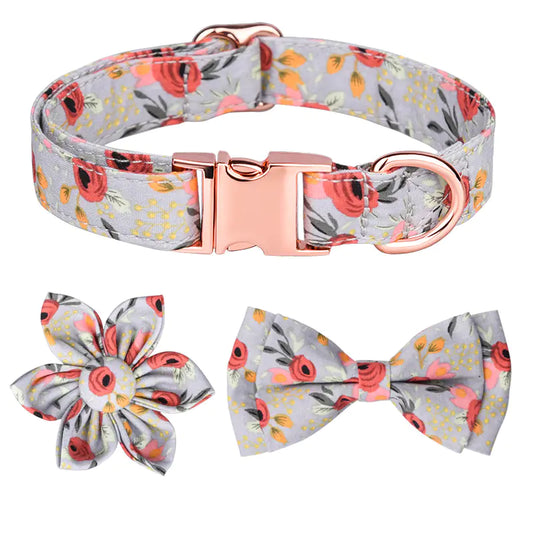 Detachable Hexapetalous Flowers Dog Collar