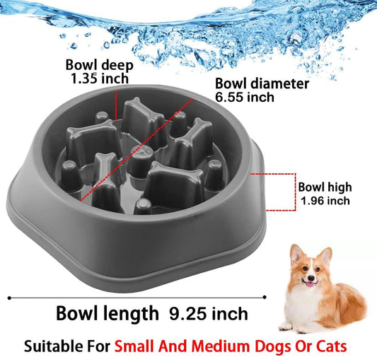 Slow Feeder Dog Bowl anti Gulping Healthy Eating Interactive Bloat Stop Fun Alternative Non Slip Dog Slow Food Feeding Pet Bowl Slow Eating Healthy Design for Small Medium Size Dogs