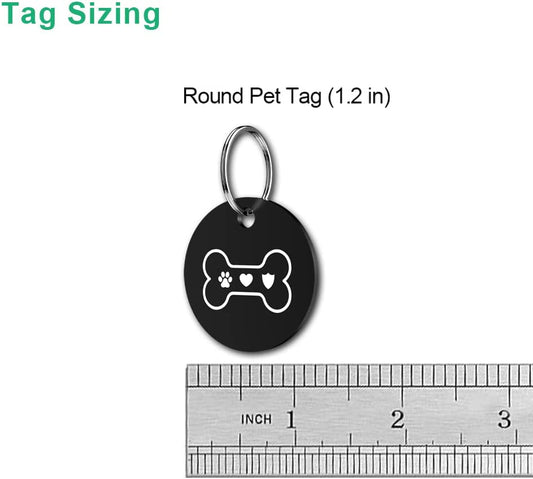 Stainless Steel QR Code Dog Tags - Scan QR for Instant Pet Location Alert Email
