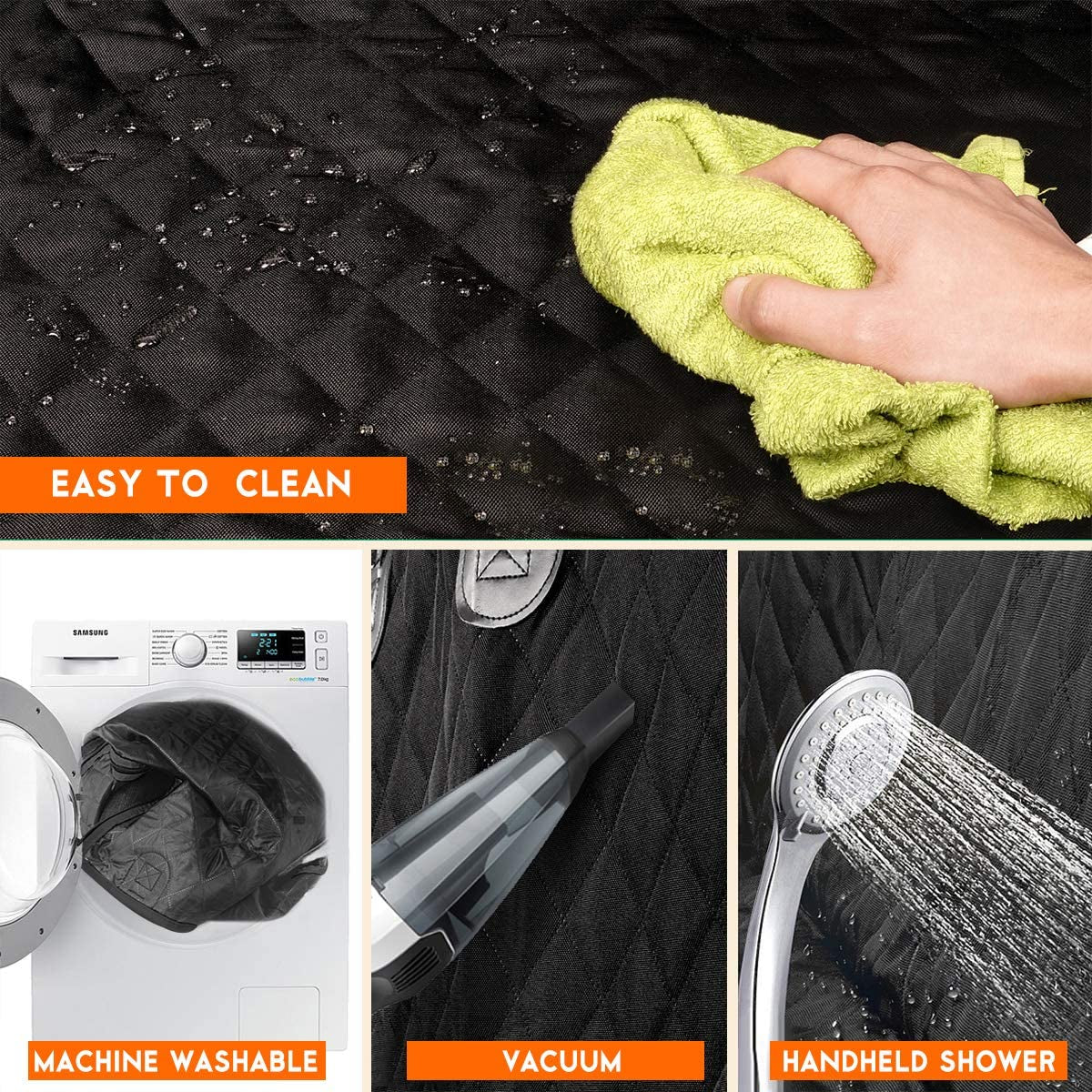 Premium Waterproof Dog Car Seat Cover - Universal Fit Backseat Protector with Adjustable Straps for All Vehicles - Non-Slip, Scratch Resistant, and Easy to Clean - Perfect for Pets and Kids!